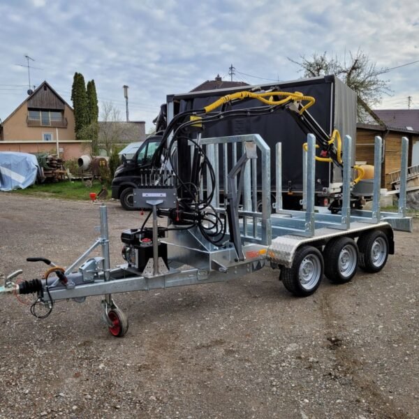 Remorque bois HT353017-K avec grue – transport bois - forestier
