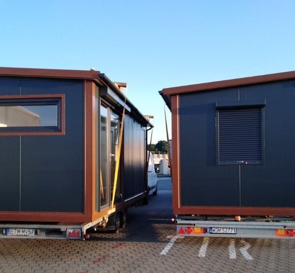 Conteneur habitable sur remorque – 35 m² - 2 chambres