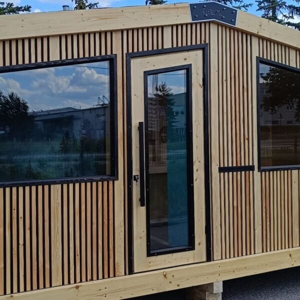 Conteneur habitable sauna en bois - 11 m² - 2 chambres